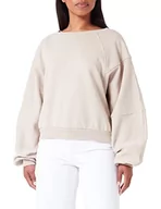 Bluzy damskie - Sisley Bluza damska L/S 33QUW1002, beżowa 18J, XS, Beżowy, 18j, XS - miniaturka - grafika 1