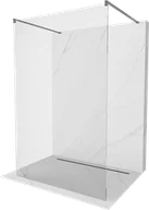 Ścianki i drzwi prysznicowe - Mexen Kioto ścianka prysznicowa wolnostojąca 135 x 200 cm, transparent 8 mm, gun gray szczotkowany - 800-135-002-65-00 - miniaturka - grafika 1