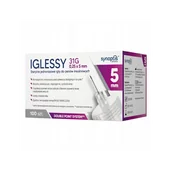 Glukometry i akcesoria dla diabetyków - IGLESSY Sterylne jednorazowe igły do penów 31G 0,25 x 5 mm, 100 sztuk - miniaturka - grafika 1