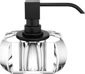 Mydelniczki i dozowniki mydła - Dozownik do mydła Kristall transparentny z pompką czarny mat - miniaturka - grafika 1