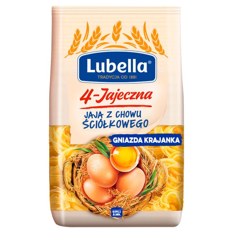 Lubella 4-Jajeczna Makaron gniazda krajanka 380 g