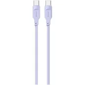 Kable - USAMS Kabel USB-C na USB-C PD Fast Charging 1,2m 100W Lithe Series purpurowy/purple SJ567USB03 (US-SJ567) - miniaturka - grafika 1