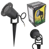 Lampy ogrodowe - LVT Lampa Ogrodowa Led Reflektor Czarna OO0654 - miniaturka - grafika 1