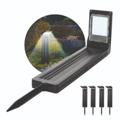 Lampy ogrodowe - Zestaw 4 sztuk lampka wbijana solarna MILIA barwa zimna SŁUPEK IP44 do ogrodu - miniaturka - grafika 1