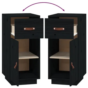 Lumarko Szafka, 34x40x75 cm, lite drewno sosnowe - Szafki do salonu - miniaturka - grafika 10