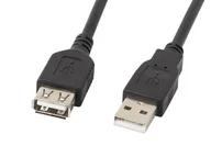 Kable komputerowe i do monitorów - LANBERG LANBERG Przedłużacz kabla USB 2.0 AM-AF czarny 1.8M (CA-USBE-10CC-0018-BK) - miniaturka - grafika 1
