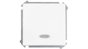 Kontakt Simon Wyłącznik ścienny Basic jednobiegunowy z sygn. zał. (moduł) BMW1ZL - Wyłączniki światła i elektryczne - miniaturka - grafika 1