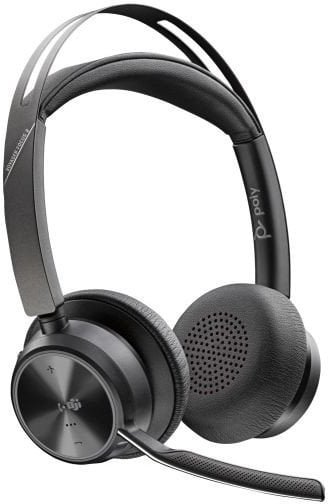Poly Voyager Focus 2 MS Teams Wireless Headset, Bluetooth, USB-C/A Adapter Black
