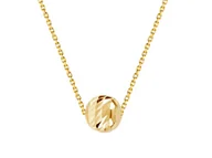 Naszyjniki - Złoty naszyjnik 585 diamentowana kulka przeciągany beads kuleczka 1,71g - miniaturka - grafika 1