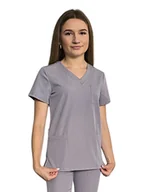 Bluzy damskie - Bluza medyczna ciemny szary casual premium roz. XS - miniaturka - grafika 1