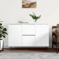 Komody - vidaXL Szafka, biała, 104x35x70 cm, materiał drewnopochodny - miniaturka - grafika 1