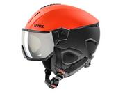 Kaski narciarskie - Kask Uvex Instinct Visor Fierce Red Black Mat  2023 - miniaturka - grafika 1