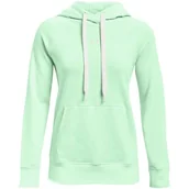 Bluzy damskie - Bluza damska Under Armour Rival Fleece HB Hoodie zielona 1356317 335-L - miniaturka - grafika 1