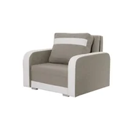Sofy i kanapy - Fotel Condi z funkcją spania Sofa Beżowy/Biały - miniaturka - grafika 1