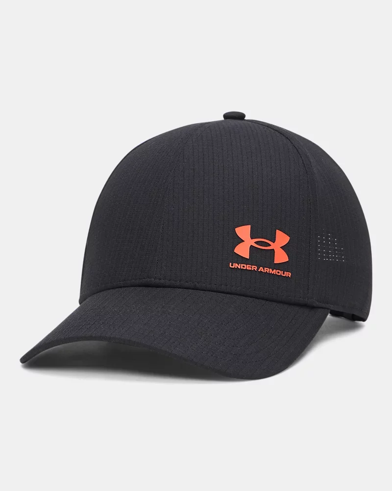 Czapka z daszkiem regulowana męska czarna Under Armour UA Armourevent M AV LOW ADJ