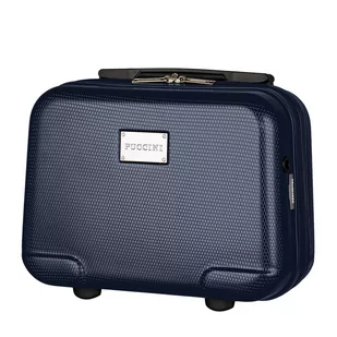 Kufer twardy PUCCINI PANAMA PCQM029 7A Granatowy - Kosmetyczki, organizery i kuferki - miniaturka - grafika 1