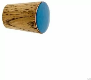 Gałka meblowa Simple Cone Drewniana Emaliowana Chłodny Niebieski Olej Przyciemniający - Klamki - miniaturka - grafika 1