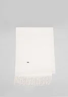 Apaszki i szaliki męskie - Szalik damski z frędzlami jednolity kremowy - miniaturka - grafika 1