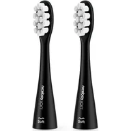 Końcówki do szczoteczek elektrycznych - Niceboy końcówka do szczoteczki Sonic Soft black 2 szt - miniaturka - grafika 1