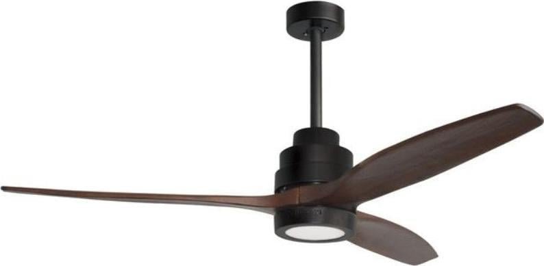 Lampa wisząca Luces Exclusivas LAMPA sufitowa LE42552 Luces Exclusivas metalowa OPRAWA lampowentylator LED 12W 3000K plafoniera wiatrak czarny brązowy