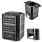 Kompostowniki - Kompostownik ogrodowy Fixem 950L czarny - miniaturka - grafika 1