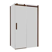 Kabiny prysznicowe - Kabina prysznicowa Laurena 120x80x200 cm szkło dymione profil miedziany Wellneo - miniaturka - grafika 1