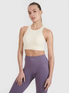 4F Biustonosz treningowy bezszwowy ze średnim wsparciem 4F x Anna Lewandowska - biały L/XL - Bielizna sportowa damska 4F Biustonosz treningowy bezszwowy ze średnim wsparciem 4F x Anna Lewandowska - biały L/XL - Bielizna sportowa damska - miniaturka - grafika 1