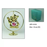 Figurki dekoracyjne - Crystocraft, miniaturka-figurka pozłacana Swarovski - SKRZACIK W OBRĘCZY - miniaturka - grafika 1