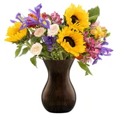 Wazony i flakony - Wazon dekoracyjny Poppy Earth Tones - miniaturka - grafika 1