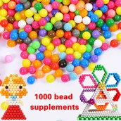 Inne - TEMU [1000 szt. Magiczne koraliki do rzemiosła DIY] 1000 szt. 5 mm akrylowe magiczne koraliki do DIY - Idealne na prezenty na przyjaźń, miłość, Dzień - miniaturka - grafika 1