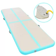 Maty do ćwiczeń - Vida Mata gimnastyczna z pompką 600x100x10 cm PVC zielona V-91923 - miniaturka - grafika 1