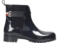 Kalosze damskie - Tommy Hilfiger Kalosze FW0FW05968 40 TOMMY Hardware Rainboot - miniaturka - grafika 1