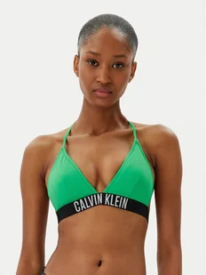 Calvin Klein Swimwear Góra od bikini KW0KW02854 Zielony - Stroje kąpielowe - miniaturka - grafika 1