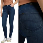 Spodnie damskie - Lee SCARLETT HIGH Dark Used RURKI WYSOKI STAN CIEMNY DżINS W26 L31 - miniaturka - grafika 1