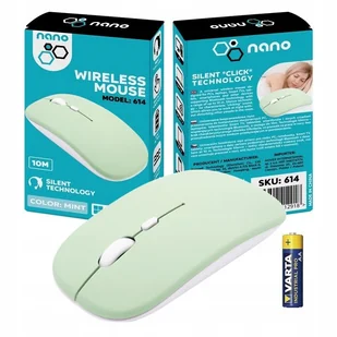 Bluetooth cicha mysz optyczna do Lenovo Samsung Xiaomi Andorid iPhone Apple miętowy - Myszki Bluetooth cicha mysz optyczna do Lenovo Samsung Xiaomi Andorid iPhone Apple miętowy - Myszki - miniaturka - grafika 1