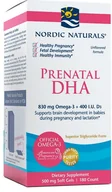 Suplementy naturalne - Prenatal DHA, 830mg Unflavored - 180 softgels Nordic Naturals - miniaturka - grafika 1
