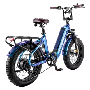 FAFREES F20 Master E-bike 20*4.0 inch Air Tire 500W Rear Drive 25km/h Max Speed 48V 22.5Ah Battery 140-160km Range -Blue - Rowery - miniaturka - grafika 4