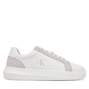 Sneakersy Calvin Klein Jeans Chunky Cupsole Mg Canvas YM0YM01219 Biały - Sneakersy męskie - miniaturka - grafika 1