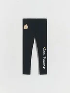 Spodnie i spodenki dla dziewczynek - Reserved - Legginsy Pusheen - czarny - miniaturka - grafika 1