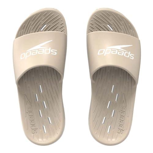 Speedo Klapki męskie | Suwaki basenowe | Szybkoschnące, Pale Tan, 11 UK, Jasnobrązowy, 43.5 EU