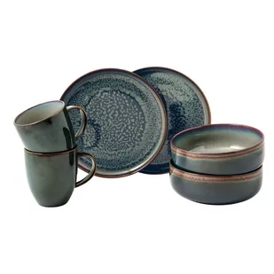 |6-częściowy zestaw zielonych porcelanowych naczyń Villeroy & Boch Like Crafted - Serwisy obiadowe - miniaturka - grafika 1