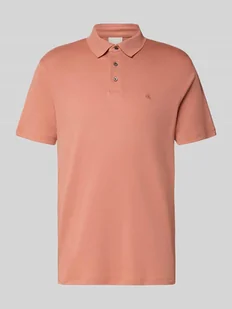 Koszulka polo o kroju relaxed fit z wyhaftowanym logo model ‘SUPIMA’ - Koszulki męskie - miniaturka - grafika 1