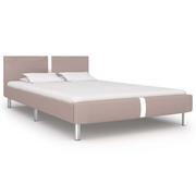 Łóżka - vidaXL Rama łóżka, kolor cappuccino, sztuczna skóra, 120 x 200 cm - miniaturka - grafika 1