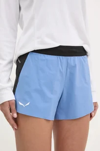 Salewa szorty outdoorowe Pedroc 2 DST kolor niebieski wzorzyste medium waist 00-0000028604 - Spodnie sportowe damskie - miniaturka - grafika 1