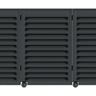 Ogrodzenia - Polbram Brama przesuwna narożna Kreta 4x1,5 m lewa automat czarna - miniaturka - grafika 1