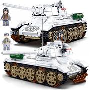 Klocki - Klocki Czołg T-34/85 RUDY 102 Wersja Zimowa, Wojsko, Armia - miniaturka - grafika 1