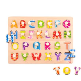 Tooky Toy TOOKY TOY Puzzle Układanka z Pinezkami Alfabet TY852 - Puzzle - miniaturka - grafika 1