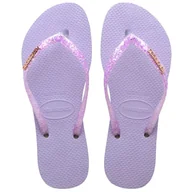 Klapki i japonki damskie - Havaianas Damskie japonki Slim Glitter Flourish, Fioletowy Purple, 41/42 EU - miniaturka - grafika 1
