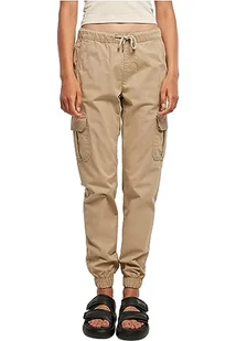 Urban Classics Damskie spodnie cargo z wysokim stanem, spodnie cargo z wysokim stanem, dostępne w wielu kolorach, rozmiary XS-5XL, beżowy (Unionbei), 4XL - Spodnie damskie - miniaturka - grafika 1
