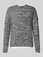 Swetry męskie - Sweter z dzianiny kroju regular fit z mieszanki bawełny - miniaturka - grafika 1
